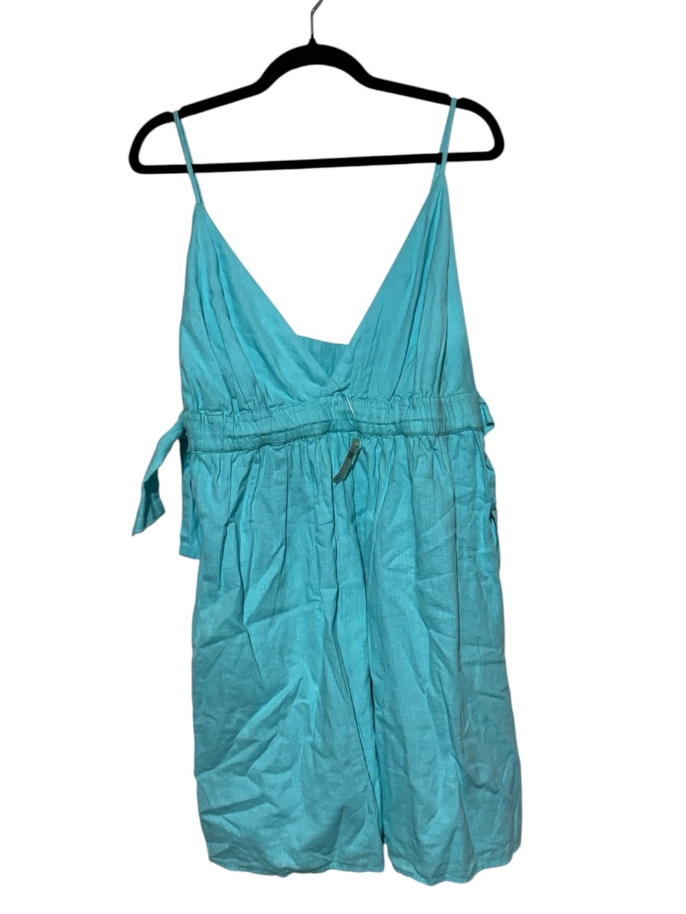 Aerie NWT Linen Blend Babydoll Tunic Size XL Sky Blue Summer Beachy Coastal